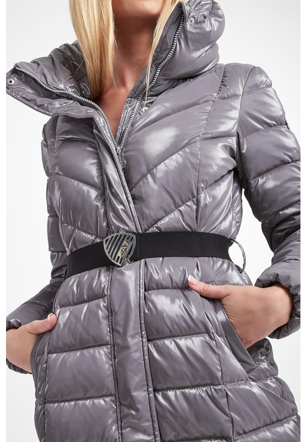 EA7 Emporio Armani - Płaszcz damski pikowany EA7 EMPORIO ARMANI
