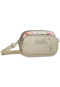 Srebrna Oryginalna Średnia Torebka Na Ramię Anekke Z Serii Alma. Kolor: srebrny. Wzór: aplikacja. Dodatki: z breloczkiem, z aplikacjami. Materiał: zdobione. Rozmiar: średnie. Styl: casual. Rodzaj torebki: na ramię #10