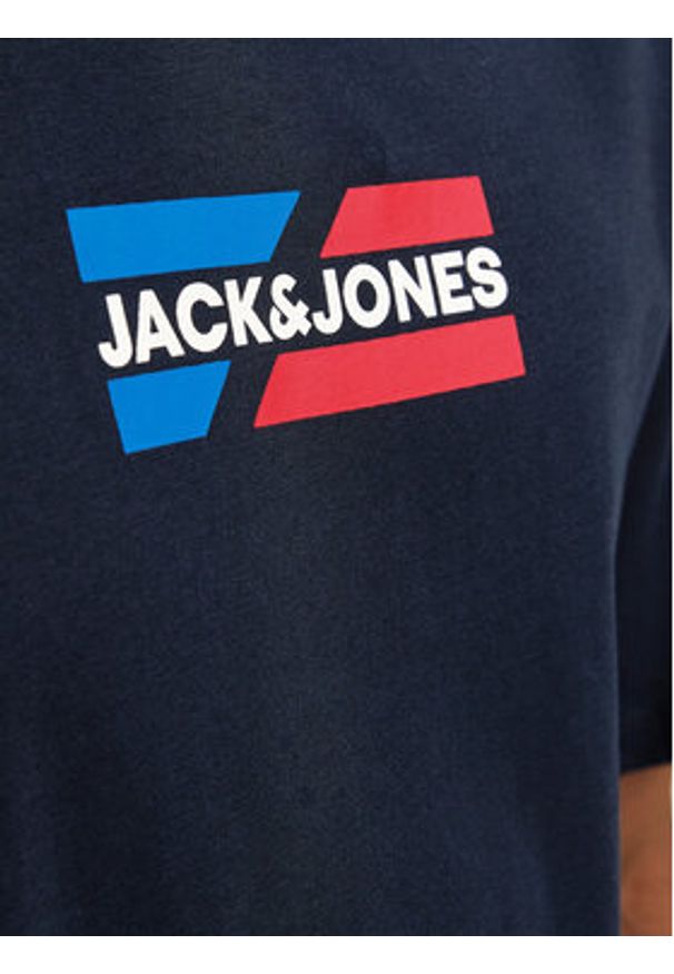 Jack & Jones T-Shirt Corp Graphic 12268415 Granatowy Regular Fit. Kolor: niebieski. Materiał: bawełna