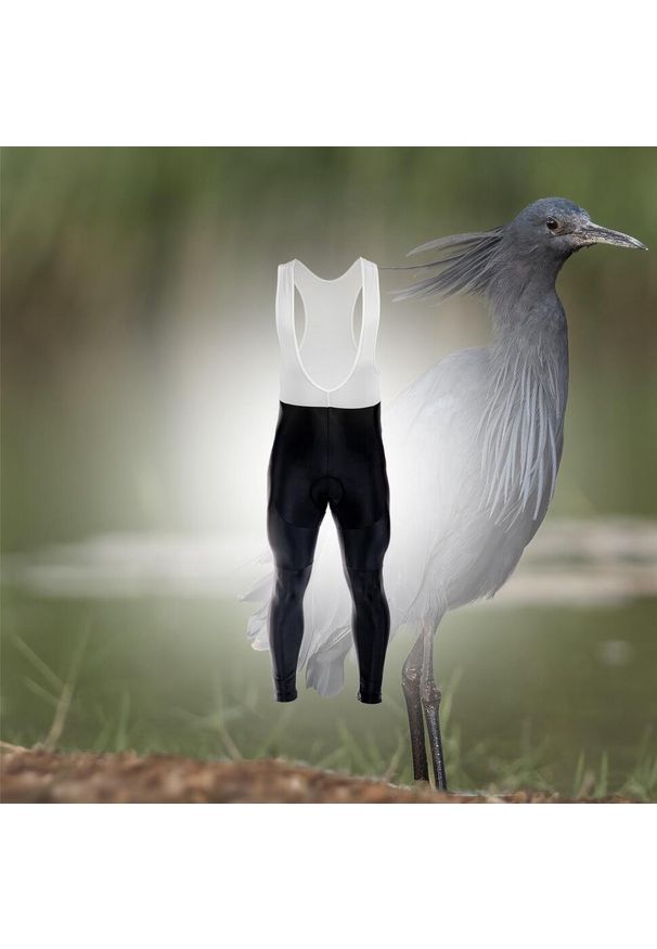 MADANI - Spodnie rowerowe unisex madani Black Heron. Kolor: biały, czarny, wielokolorowy. Sport: kolarstwo