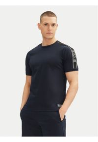 EA7 Emporio Armani T-Shirt 7M000138 AF10375 UB102 Granatowy Regular Fit. Kolor: niebieski. Materiał: bawełna