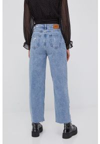 only - Only jeansy Dad damskie high waist. Stan: podwyższony. Kolor: niebieski
