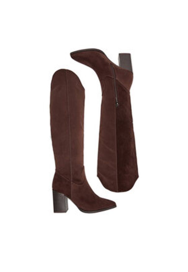 Jenny - JENNY Kozaki CEO-HY2518-1 Brązowy. Kolor: brązowy. Materiał: materiał