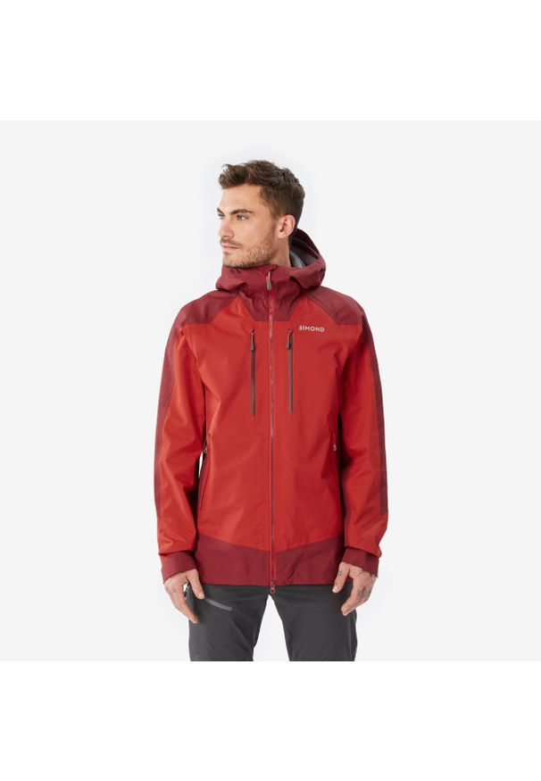 SIMOND - Kurtka męska ICE wodoodporna. Kolor: czerwony. Materiał: materiał. Sport: wspinaczka