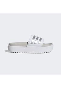 Adidas - adilette Platform Slides. Kolor: biały, szary, wielokolorowy. Obcas: na platformie