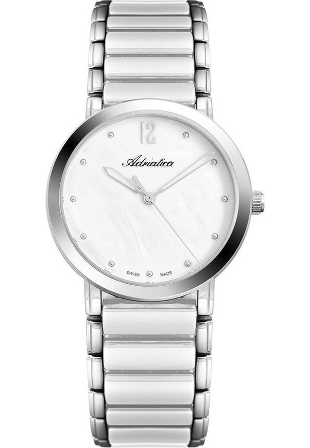 Zegarek Adriatica Zegarek damski Adriatica A3722.C17FQ biały. Kolor: biały
