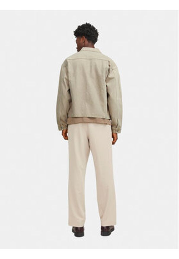 Jack & Jones - Jack&Jones Kurtka jeansowa Chase 12249029 Beżowy Loose Fit. Kolor: beżowy. Materiał: bawełna