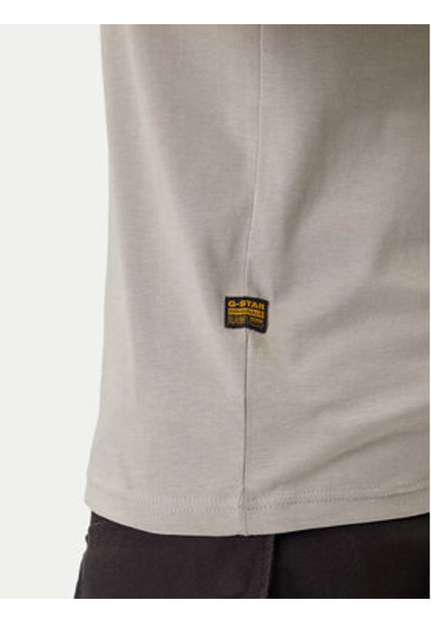 G-Star RAW - G-Star Raw T-Shirt Base-S D16411-336 Beżowy Regular Fit. Kolor: beżowy. Materiał: bawełna