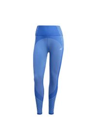 Adidas - Legginsy Seamless Branded 7/8. Kolor: niebieski. Materiał: materiał. Sport: fitness