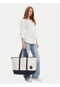 TOMMY HILFIGER - Tommy Hilfiger Torebka Th Summer Tote AM0AM13557 Biały. Kolor: biały