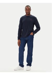 Calvin Klein Jeans Longsleeve Easy LV04RD247G Granatowy Regular Fit. Kolor: niebieski. Materiał: bawełna. Długość rękawa: długi rękaw #4