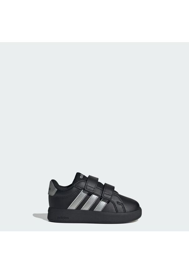 Adidas - adidas Sneakersy Grand Court 3.0 Shoes Infants KI7188 Czarny. Kolor: czarny. Materiał: skóra