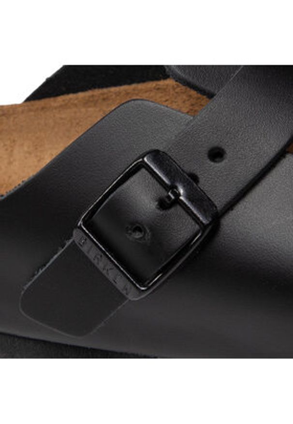 Birkenstock Klapki Boston Bs 0060193 Czarny. Kolor: czarny. Materiał: skóra