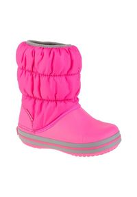 Buty Crocs Winter Puff Boot 14613-6TR różowe. Kolor: różowy. Materiał: guma, syntetyk