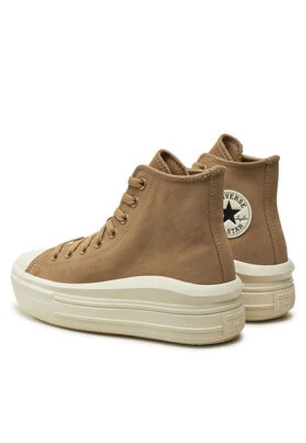 Converse Trampki Chuck Taylor All Star Move Platform A11145C Brązowy. Kolor: brązowy. Materiał: zamsz, skóra. Obcas: na platformie