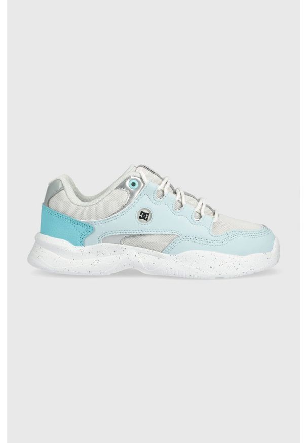 DC buty. Nosek buta: okrągły. Zapięcie: sznurówki. Kolor: niebieski. Materiał: materiał, guma. Sport: turystyka piesza