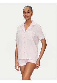 Guess Piżama O5GX10 WH1K1 Różowy Regular Fit. Kolor: różowy. Materiał: bawełna #1