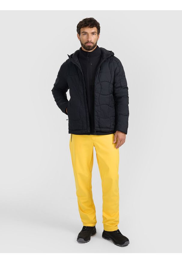 4f - 4F Spodnie trekkingowe membrana 10000 męskie - żółte L. Stan: podwyższony. Kolor: żółty. Materiał: materiał. Technologia: Primaloft. Sport: turystyka piesza, wspinaczka