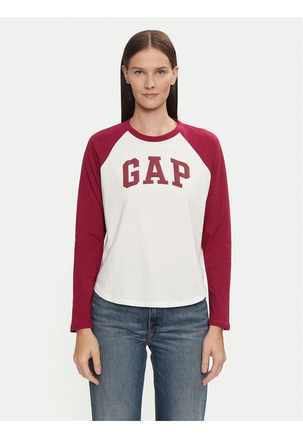 GAP - Gap Bluzka 534389-00 Czerwony Relaxed Fit. Kolor: czerwony. Materiał: bawełna