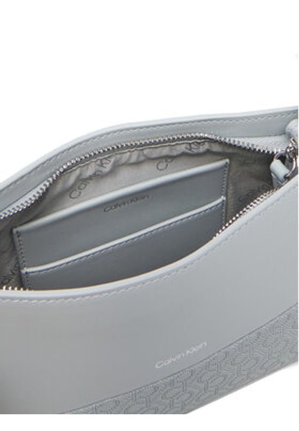 Calvin Klein Torebka Ck Mixmedia Convertible Bag_Mono K60K613170 Szary. Kolor: szary. Materiał: skórzane