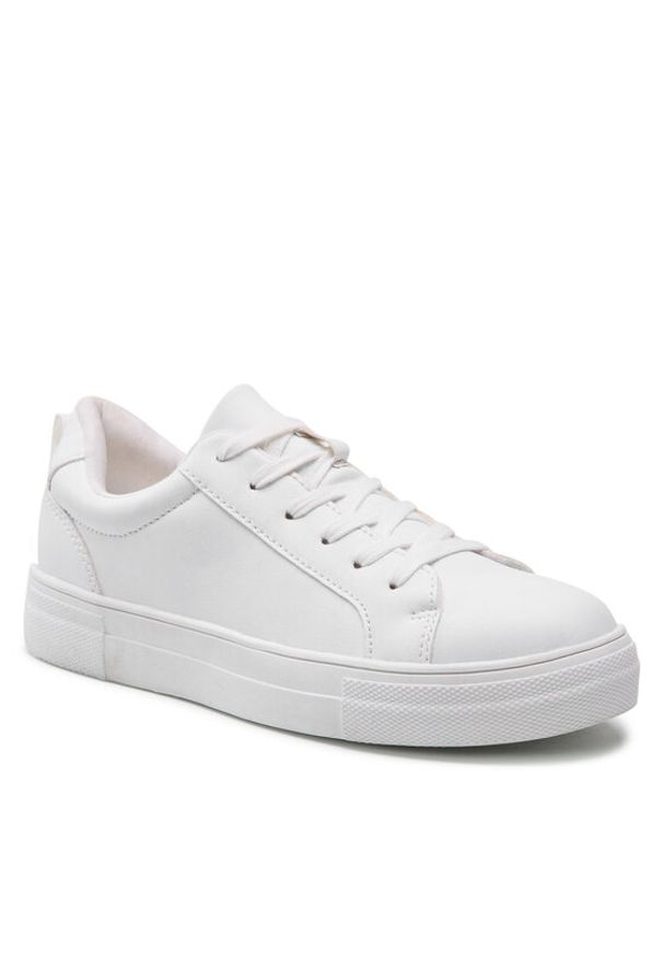 Jenny Fairy Sneakersy WS2158-10 Biały. Kolor: biały. Materiał: skóra