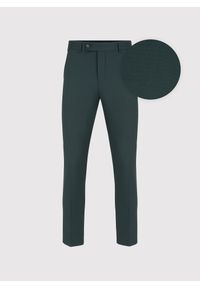 Pako Lorente - PAKO LORENTE - Zielone spodnie ganiturowe. Kolor: zielony. Materiał: poliester, wiskoza, elastan. Wzór: gładki. Styl: młodzieżowy, elegancki #8