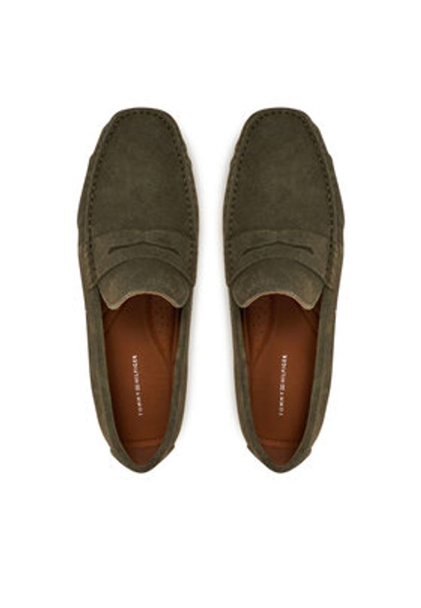 TOMMY HILFIGER - Tommy Hilfiger Mokasyny Casual Hilfiger Suede Driver FM0FM04998 Zielony. Okazja: na co dzień. Kolor: zielony. Materiał: zamsz, skóra. Styl: casual
