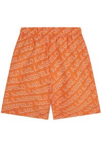 Karl Lagerfeld Kids Szorty kąpielowe Z20099 S Pomarańczowy Regular Fit. Kolor: pomarańczowy. Materiał: syntetyk