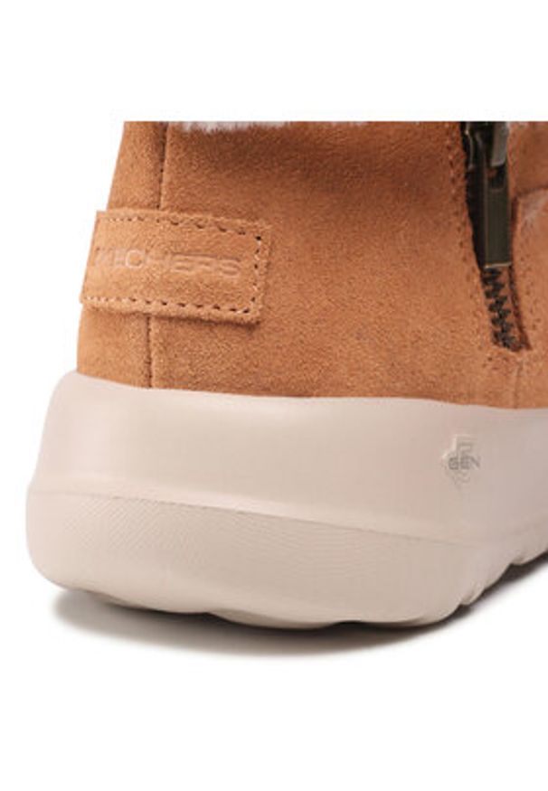 skechers - Skechers Botki Go Joy 144003/CSNT Brązowy. Kolor: brązowy. Materiał: zamsz, skóra