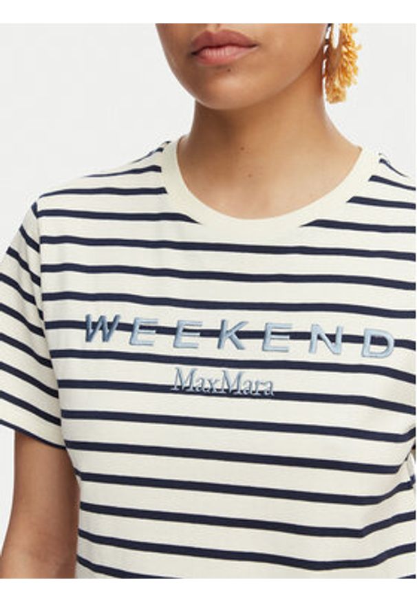 Weekend Max Mara T-Shirt Bora 2615971042 Granatowy Regular Fit. Kolor: niebieski. Materiał: bawełna