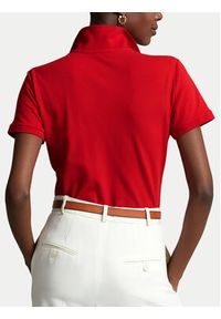 Polo Ralph Lauren Polo 211870245004 Czerwony Slim Fit. Typ kołnierza: polo. Kolor: czerwony. Materiał: bawełna #6
