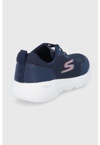 skechers - Skechers Buty kolor granatowy na płaskiej podeszwie. Nosek buta: okrągły. Zapięcie: sznurówki. Kolor: niebieski. Materiał: guma. Obcas: na płaskiej podeszwie #4
