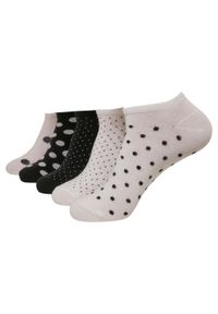 Urban Classics - Męskie Skarpetki W Kropki (zestaw 5 Sztuk). Kolor: biały, wielokolorowy, czarny. Wzór: kropki