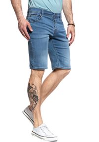 Mustang - SPODENKI MUSTANG Chicago Short DENIM BLUE 1008363 5000 312. Materiał: denim #10