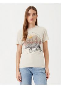 only - ONLY T-Shirt Lucy 15307412 Beżowy Regular Fit. Kolor: beżowy. Materiał: bawełna #1