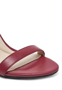 Calvin Klein Sandały Heel Sandal 90 - Lth HW0HW02337 Bordowy. Kolor: czerwony. Materiał: skóra #4