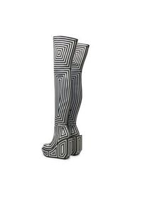 United Nude Muszkieterki Wa Long Boot Hi 1087851082 Szary. Kolor: szary. Materiał: materiał #4