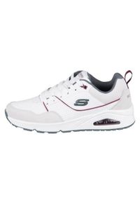 skechers - Buty do chodzenia męskie Skechers 183020WGR. Kolor: biały, wielokolorowy. Materiał: syntetyk, skóra, tkanina. Sport: turystyka piesza