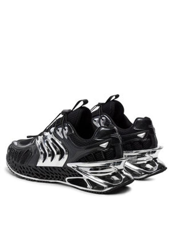 Plein Sport Sneakersy FACS USC0434 STE003N Czarny. Kolor: czarny. Materiał: skóra