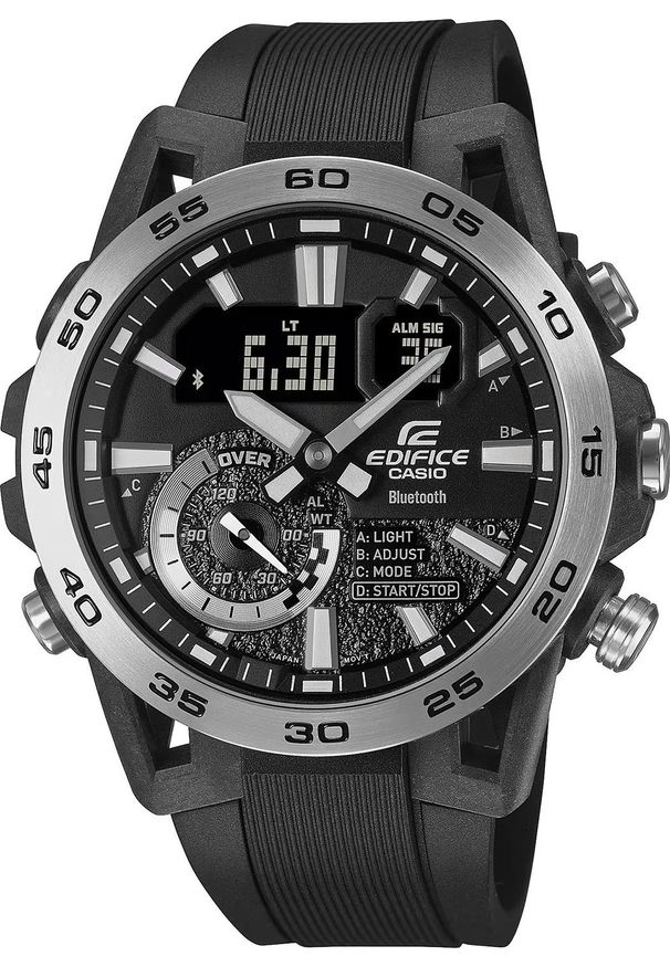 Zegarek sportowy EDIFICE Casio Edifice ECB-40P-1AEF BLUETOOTH100m czarny. Kolor: czarny. Styl: sportowy