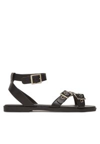 DeeZee Sandały MT3150-25S08 Czarny. Kolor: czarny. Materiał: skóra