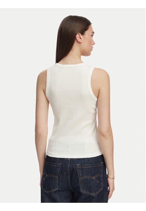 Vero Moda Top Naja 10341964 Biały Slim Fit. Kolor: biały. Materiał: bawełna