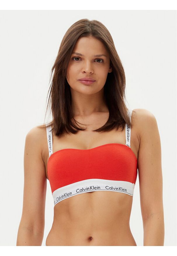 Calvin Klein Underwear Biustonosz top 000QF7628E Czerwony. Kolor: czerwony. Materiał: bawełna