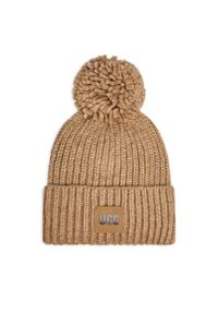 Czapka Ugg Chunky Rib Knit Beanie W Pom 20165 Cam. Kolor: beżowy. Materiał: akryl, materiał #1