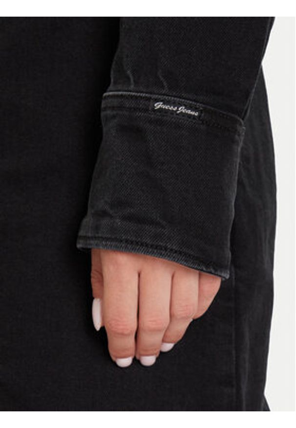 Guess Jeans Sukienka jeansowa W5BK48 D0831 Czarny Slim Fit. Kolor: czarny. Materiał: bawełna