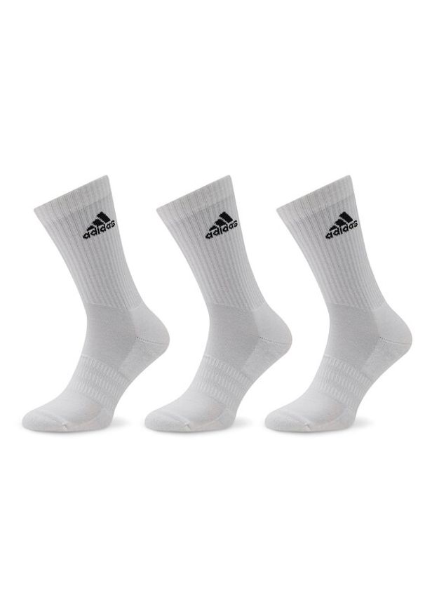 Adidas - adidas Skarpety wysokie unisex Cushioned Crew Socks 3 Pairs HT3446 Biały. Kolor: biały