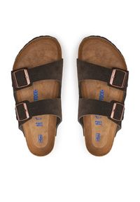 Birkenstock Klapki Arizona Bs 0951311 Brązowy. Kolor: brązowy. Materiał: skóra, zamsz