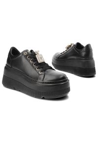 CheBello - Czarne Sneakersy Chebello Modne Obuwie Damskie. Kolor: czarny. Materiał: skóra #10