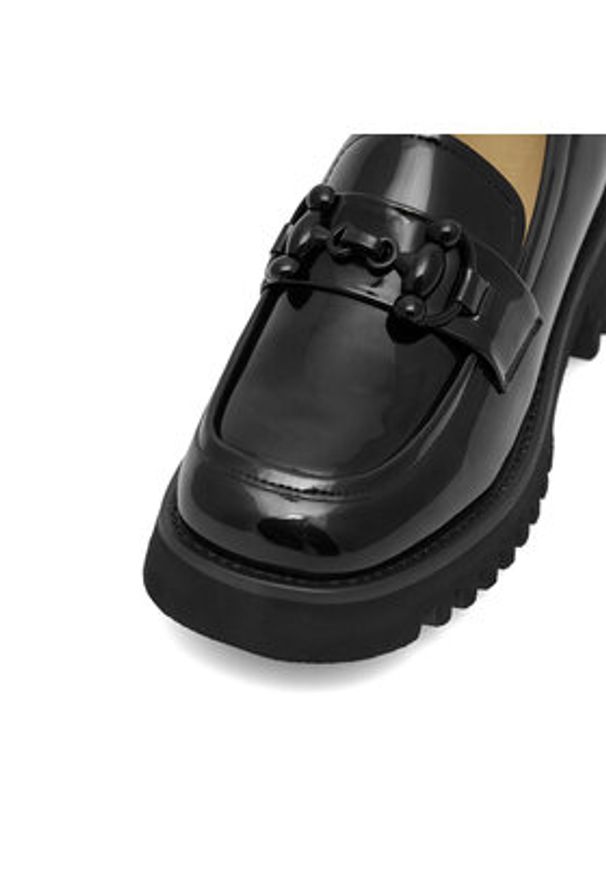 Badura Loafersy WFA2487-1Z Czarny. Kolor: czarny. Materiał: lakier, skóra