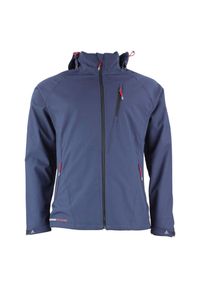 PEAK MOUNTAIN - Kurtka Peak Mountain Softshell. Kolor: niebieski. Materiał: softshell